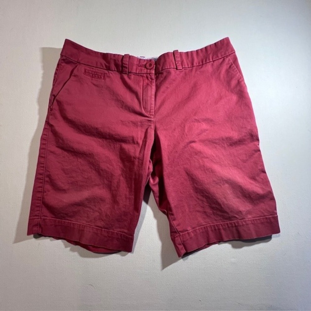 Tommy Hilfiger Chino Shorts Womens 14 Raspberry Pink Mid Rise Cotton Blend
